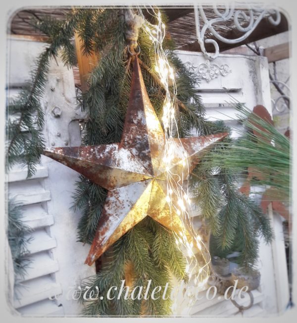 Metallstern-Weihnachtsdeko-Chalet-Deco