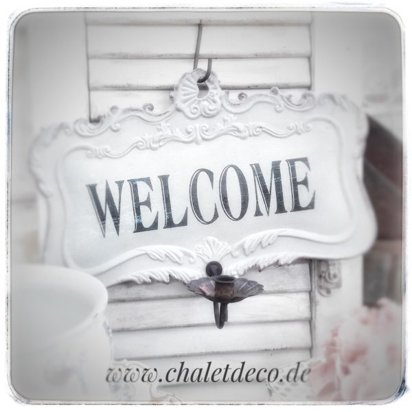 Schild-Welcome-Chic-Antique